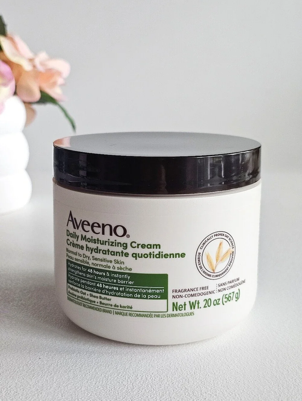Aveeno Daily Moisturizing Cream 20 oz Fragrance-Free Sensitive Skin New Sealed